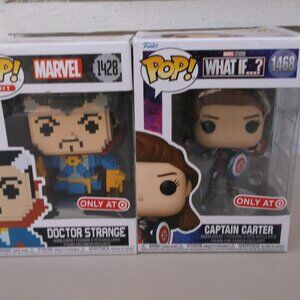 Funko Pop Marvel Target Exclusives – Doctor Strange (Pixel) & Captain Carter